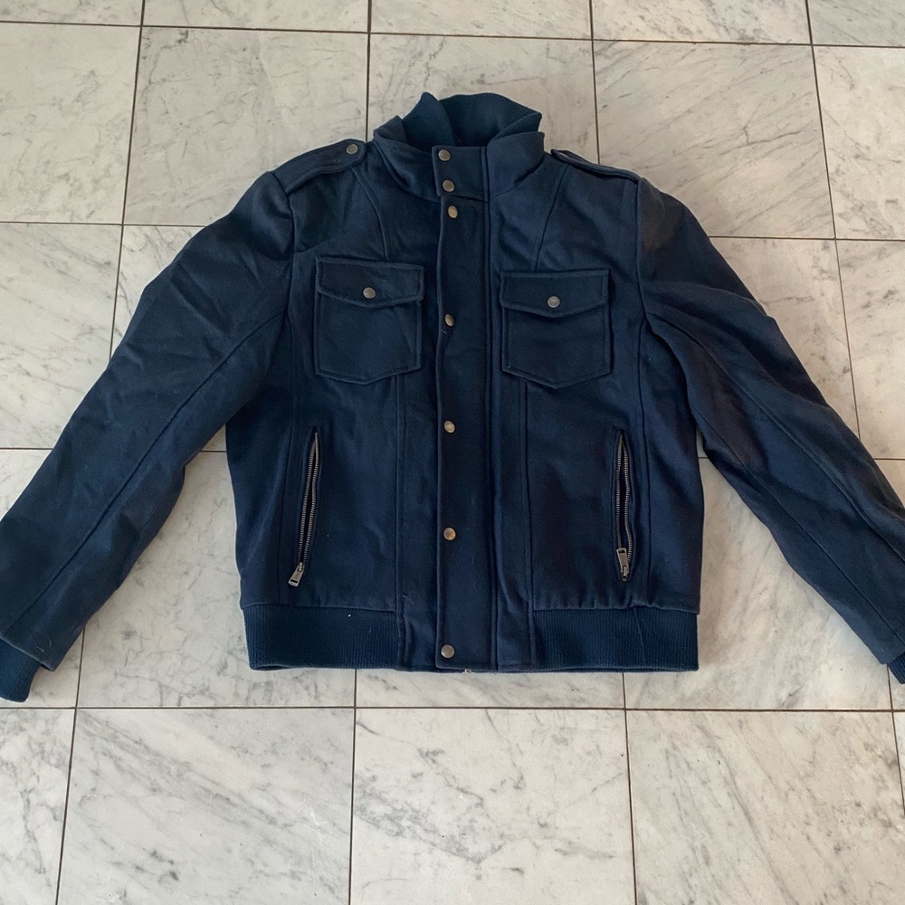 Mens Guess Jacket Thick Warm Large
